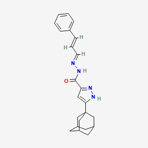 3-(1-Adamantyl)-N'-(3-phenyl-2-propenylidene)-1H-pyrazole-5-carbohydrazide