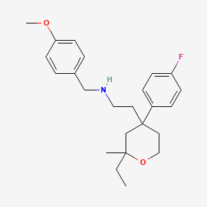 2-[2-ethyl-4-(4-fluorophenyl)-2-methyltetrahydro-2H-pyran-4-yl]-N-(4-methoxybenzyl)ethanamine