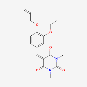 molecular formula C18H20N2O5 B11676723 5-[3-ethoxy-4-(prop-2-en-1-yloxy)benzylidene]-1,3-dimethylpyrimidine-2,4,6(1H,3H,5H)-trione 