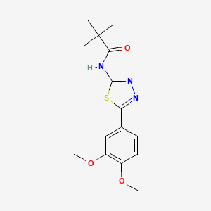 N-[5-(3,4-dimethoxyphenyl)-1,3,4-thiadiazol-2-yl]-2,2-dimethylpropanamide