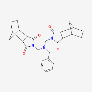 molecular formula C27H31N3O4 B11676743 2,2'-[(Benzylimino)bis(methylene)]bishexahydro-1H-4,7-methanoisoindole-1,3(2H)-dione 