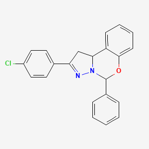 2-(4-Chlorophenyl)-5-phenyl-1,10b-dihydropyrazolo[1,5-c][1,3]benzoxazine