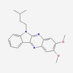 molecular formula C21H23N3O2 B11676755 2,3-dimethoxy-6-(3-methylbutyl)-6H-indolo[2,3-b]quinoxaline 