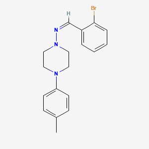 molecular formula C18H20BrN3 B11676763 N-[(Z)-(2-bromophenyl)methylidene]-4-(4-methylphenyl)piperazin-1-amine 