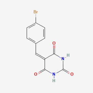 molecular formula C11H7BrN2O3 B11676780 5-(4-bromobenzylidene)pyrimidine-2,4,6(1H,3H,5H)-trione CAS No. 49546-72-7