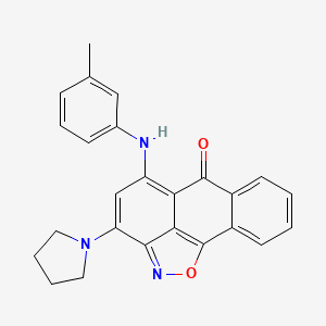 3-(1-Pyrrolidinyl)-5-(3-toluidino)-6H-anthra[1,9-CD]isoxazol-6-one