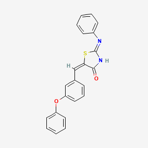 (2E,5E)-5-(3-phenoxybenzylidene)-2-(phenylimino)-1,3-thiazolidin-4-one