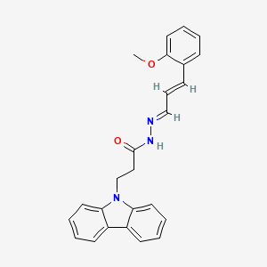 3-(9H-carbazol-9-yl)-N'-[(1E,2E)-3-(2-methoxyphenyl)prop-2-en-1-ylidene]propanehydrazide