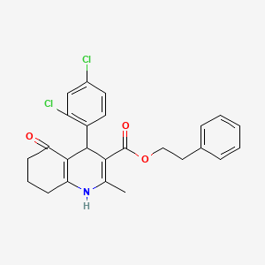 2-Phenylethyl 4-(2,4-dichlorophenyl)-2-methyl-5-oxo-1,4,5,6,7,8-hexahydroquinoline-3-carboxylate