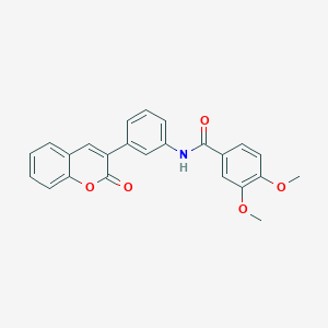 3,4-dimethoxy-N-[3-(2-oxo-2H-chromen-3-yl)phenyl]benzamide