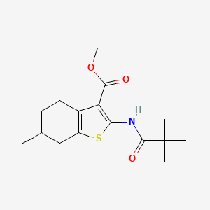 Methyl 2-(2,2-dimethylpropanamido)-6-methyl-4,5,6,7-tetrahydro-1-benzothiophene-3-carboxylate