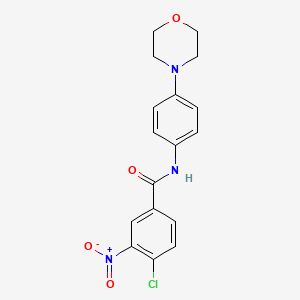 molecular formula C17H16ClN3O4 B11677010 4-chloro-N-(4-morpholin-4-ylphenyl)-3-nitrobenzamide 