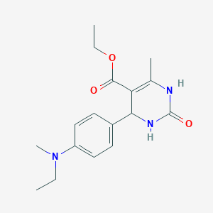 molecular formula C17H23N3O3 B11677120 Ethyl 4-{4-[ethyl(methyl)amino]phenyl}-6-methyl-2-oxo-1,2,3,4-tetrahydropyrimidine-5-carboxylate 