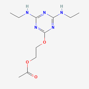 2-{[4,6-Bis(ethylamino)-1,3,5-triazin-2-yl]oxy}ethyl acetate