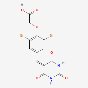 {2,6-dibromo-4-[(2,4,6-trioxotetrahydropyrimidin-5(2H)-ylidene)methyl]phenoxy}acetic acid