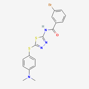 3-bromo-N-(5-{[4-(dimethylamino)phenyl]sulfanyl}-1,3,4-thiadiazol-2-yl)benzamide