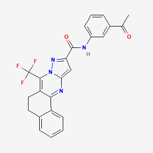 N-(3-acetylphenyl)-7-(trifluoromethyl)-5,6-dihydrobenzo[h]pyrazolo[5,1-b]quinazoline-10-carboxamide