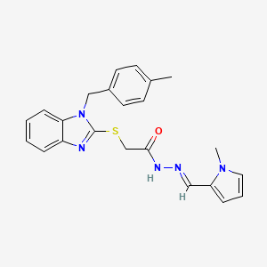 2-{[1-(4-methylbenzyl)-1H-benzimidazol-2-yl]sulfanyl}-N'-[(E)-(1-methyl-1H-pyrrol-2-yl)methylidene]acetohydrazide