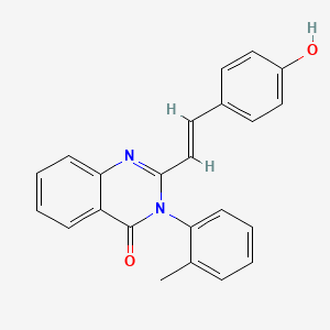 2-[(E)-2-(4-hydroxyphenyl)ethenyl]-3-(2-methylphenyl)quinazolin-4(3H)-one