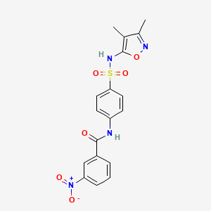 N-{4-[(3,4-dimethyl-1,2-oxazol-5-yl)sulfamoyl]phenyl}-3-nitrobenzamide