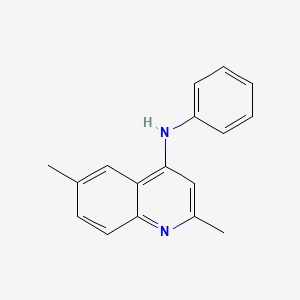 molecular formula C17H16N2 B11677279 2,6-dimethyl-N-phenylquinolin-4-amine 