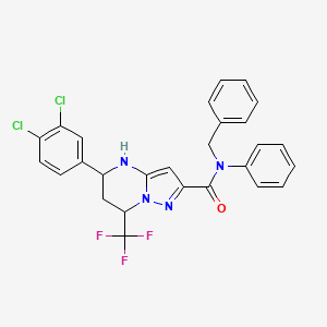 N-benzyl-5-(3,4-dichlorophenyl)-N-phenyl-7-(trifluoromethyl)-4,5,6,7-tetrahydropyrazolo[1,5-a]pyrimidine-2-carboxamide