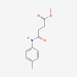 molecular formula C12H15NO3 B11677403 Butanoic acid, 4-[(4-methylphenyl)amino]-4-oxo-, methyl ester CAS No. 86396-51-2