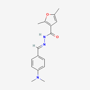 molecular formula C16H19N3O2 B11677414 N'-[(E)-[4-(Dimethylamino)phenyl]methylidene]-2,5-dimethylfuran-3-carbohydrazide 