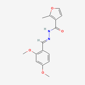 molecular formula C15H16N2O4 B11677422 N'-[(E)-(2,4-dimethoxyphenyl)methylidene]-2-methylfuran-3-carbohydrazide 