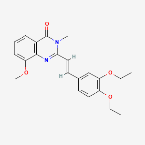 molecular formula C22H24N2O4 B1167745 4(3h)-Quinazolinone,2-(3,4-diethoxystyryl)-8-methoxy-3-methyl- CAS No. 113751-93-2