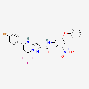 5-(4-bromophenyl)-N-(3-nitro-5-phenoxyphenyl)-7-(trifluoromethyl)-4,5,6,7-tetrahydropyrazolo[1,5-a]pyrimidine-2-carboxamide