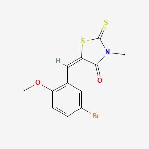 (5E)-5-[(5-bromo-2-methoxyphenyl)methylidene]-3-methyl-2-sulfanylidene-1,3-thiazolidin-4-one