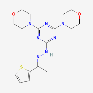 (1E)-1-thien-2-ylethanone (4,6-dimorpholin-4-yl-1,3,5-triazin-2-yl)hydrazone