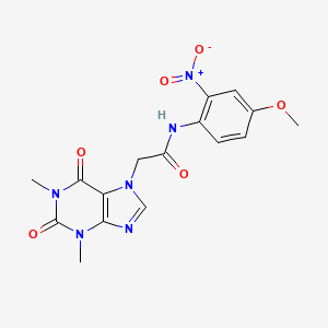 2-(1,3-dimethyl-2,6-dioxo-1,2,3,6-tetrahydro-7H-purin-7-yl)-N-(4-methoxy-2-nitrophenyl)acetamide