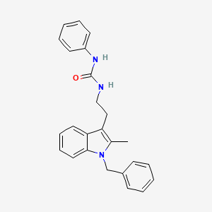 molecular formula C25H25N3O B11677526 1-[2-(1-benzyl-2-methyl-1H-indol-3-yl)ethyl]-3-phenylurea 