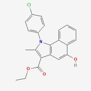 ethyl 1-(4-chlorophenyl)-5-hydroxy-2-methyl-1H-benzo[g]indole-3-carboxylate