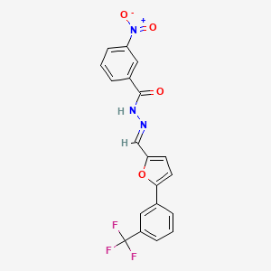 3-nitro-N'-[(E)-{5-[3-(trifluoromethyl)phenyl]furan-2-yl}methylidene]benzohydrazide