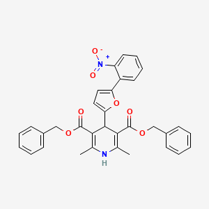 Dibenzyl 2,6-dimethyl-4-(5-(2-nitrophenyl)furan-2-yl)-1,4-dihydropyridine-3,5-dicarboxylate