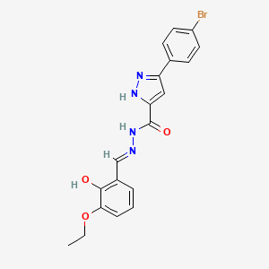 3-(4-bromophenyl)-N'-[(E)-(3-ethoxy-2-hydroxyphenyl)methylidene]-1H-pyrazole-5-carbohydrazide