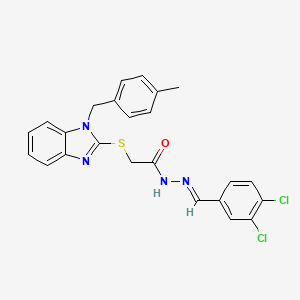 N'-[(E)-(3,4-dichlorophenyl)methylidene]-2-{[1-(4-methylbenzyl)-1H-benzimidazol-2-yl]sulfanyl}acetohydrazide