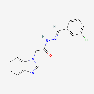 2-Benzoimidazol-1-YL-acetic acid (3-chloro-benzylidene)-hydrazide