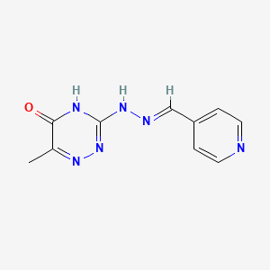 6-methyl-3-[(2E)-2-(pyridin-4-ylmethylidene)hydrazinyl]-1,2,4-triazin-5-ol