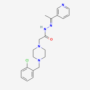 2-(4-(2-CL-Benzyl)-1-piperazinyl)-N'-(1-(3-pyridinyl)ethylidene)acetohydrazide