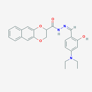 molecular formula C24H25N3O4 B11677679 N'-{(Z)-[4-(diethylamino)-2-hydroxyphenyl]methylidene}-2,3-dihydronaphtho[2,3-b][1,4]dioxine-2-carbohydrazide 