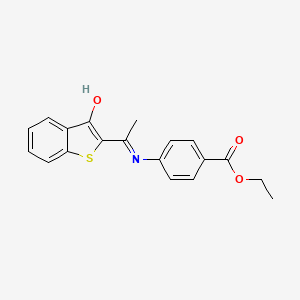 ethyl 4-{[(1Z)-1-(3-oxo-1-benzothiophen-2(3H)-ylidene)ethyl]amino}benzoate