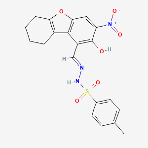 N'-[(E)-(2-Hydroxy-3-nitro-6,7,8,9-tetrahydrodibenzo[B,D]furan-1-YL)methylene]-4-methylbenzenesulfonohydrazide