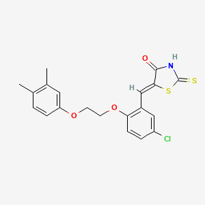 (5Z)-5-{5-chloro-2-[2-(3,4-dimethylphenoxy)ethoxy]benzylidene}-2-thioxo-1,3-thiazolidin-4-one