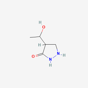 molecular formula C5H10N2O2 B1167778 4-(1-Hydroxyethyl)pyrazolidin-3-one CAS No. 124667-24-9