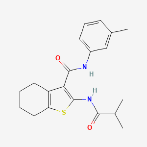 N-(3-methylphenyl)-2-[(2-methylpropanoyl)amino]-4,5,6,7-tetrahydro-1-benzothiophene-3-carboxamide