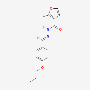 molecular formula C16H18N2O3 B11677860 2-methyl-N'-[(E)-(4-propoxyphenyl)methylidene]furan-3-carbohydrazide 